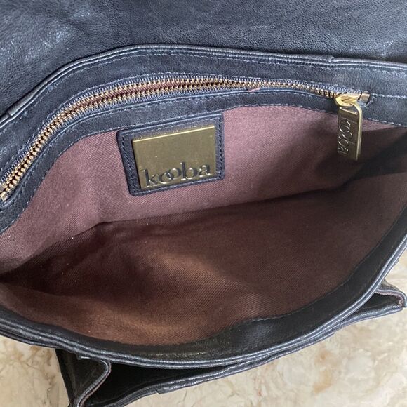 Kooba Leather Convertible Baguette Clutch Shoulder Bag - Picture 13 of 14